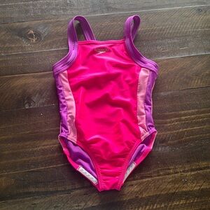 Speedo Kids Swim One Piece - Pink and Purple size xs